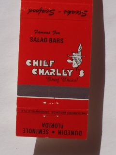  ? Matchbook Chief Charleys Famous for Salad Bars Seminole Dunedin FL