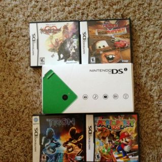 Nintendo DSi Green Handheld System with Four Games