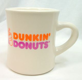 Dunkin Donuts White Ceramic Coffee Mug Cup New Logo Dunkin Donuts