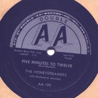 Doo Wop 78 RPM Record Honeydreamers Five Minutes to Twelve