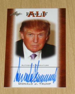 Leaf Muhammad Ali Donald Trump Autograph FAU 6