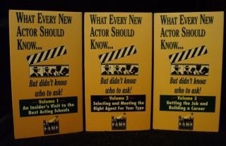 Lot of 3 (VHS) What Every New Actor Should Know But Didnt Know Who To