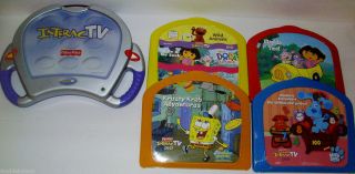  Game System with 4 Games Blues Clues Dora Elmo Spongebob
