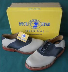 Duck Head Original Mens Sandtrap Bone Navy 13 E3 w Dress Shoes