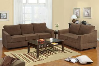  Curve Arm Style Sofa Loveseat 2 Pc Set Sectional couch Sette Divan