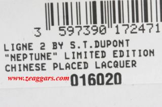 St Dupont Neptune Limited Line 2 Lighter 16020 New