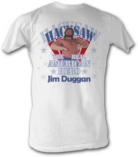 Hacksaw Jim Duggan Hero White T Shirt New