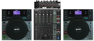 Behringer DJX750 Pro Audio DJ 5CH FX Mixer 2 Gemini CDJ 210 Scratch CD