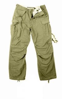 Vintage Olive Drab Military M 65 Field Pants Army Durable Pants