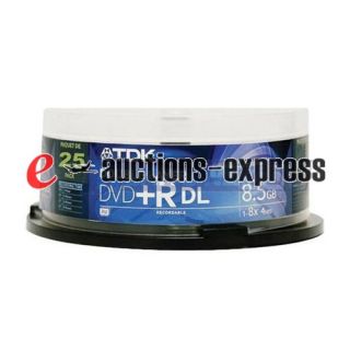 dl 8x silver branded double layer dvd plus r blank media 48973 in 25