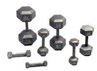 usa sports hex dumbbells 5 to 50 pound lb set with troy vtx rack