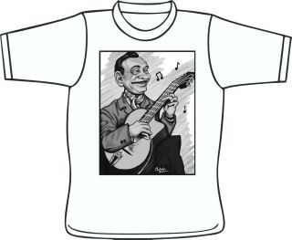 New Django Reinhardt T Shirt Gypsy Jazz Swing Guitar Lovers Manouche