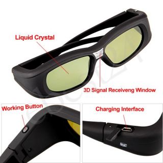  Shutter Rechargeable Eyewear Glasses for Optoma BenQ DLP projector