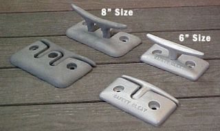 Aluminum Fold Down Cleats Box of 2 for boats docks anchoring NEW