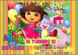 Dora The Explorer Custom Birthday Party Invitation
