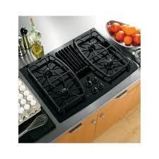  Profile 30 Black on Black Built In Gas DownDraft Cooktop PGP989DNBB