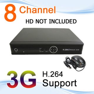 Standalone 8CH H 264 Home Surveillance Video Recorder CCTV DVR System