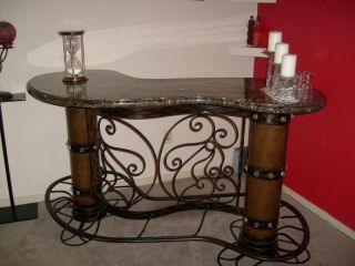Marble top bar with wrought iron in Doylestown PA