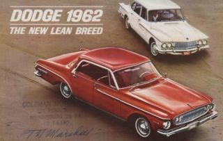 1962 Dodge Dart Lancer GT Sales Brochure Book