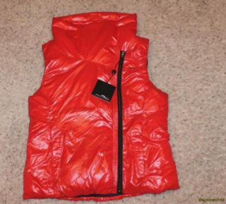 NWT $248 Ralph Lauren RLX Womens Shiny Red Puffer Down Vest Jacket M