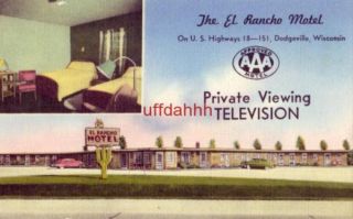 the el rancho motel dodgeville wi r w bellack mgr