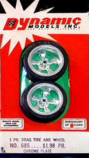 1960s Dynamic Drag Racing Wheels with High Grip German Formula Rubber