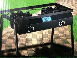 Double Gas Burner Stove Electric Start Portable Camping Outdoor