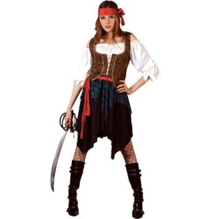  Caribbean Pirate Woman XS to XXL Fancy Dress Up Costume Party