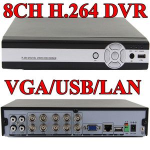 CCTV 8CH DVR Standalone H 264 Net DVR Security System Mobile view VGA
