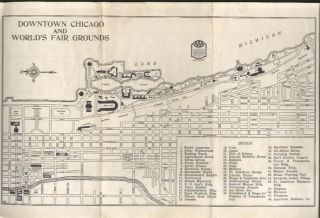  of Progress Worlds Fair Downtown Chicago AAA Map 1933 1934