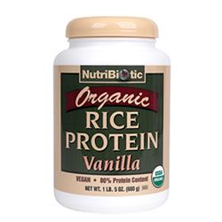nutribiotic organic rice protein vanilla 21oz