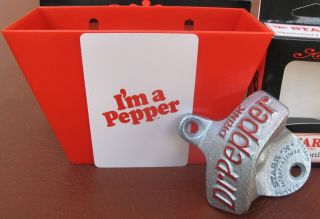 Dr Pepper Soda Bottle Opener Card Bottle Cap Catcher  IM A Pepper