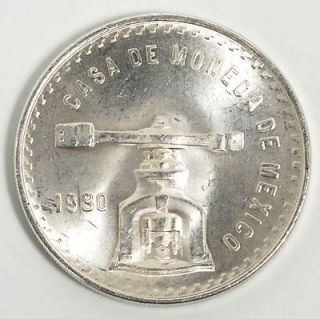 1980 Mexican Silver Coin Casa de Moneda 1 Troy Ounce