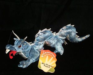 New Folkmanis 15 Asian Blue Dragon Puppet Plush