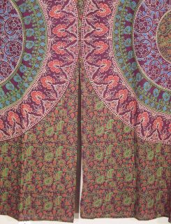 Lovely Pair of Hand Block Printed Cotton Curtains / Drapes / Window