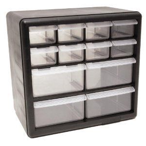 12 Drawer Storage Organizer Plastic Parts Tools Crafts Bin Box