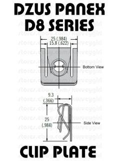 2mm english 1 4 inch dzus clip specs drawing