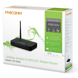  150Mbps Wireless 802 11b G N ADSL2 2 Built in DSL Modem Router
