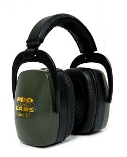 New Pro Ears Ultra 33 NRR Passive Ear Muffs Hearing Protection Green