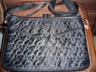 Ellie East to West 15 inch Black Quilted Laptop Case Very Cute Retail