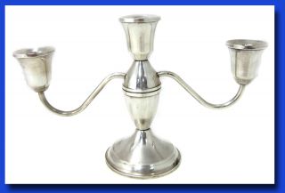 Duchin Creation 2 Tier Weighted Sterling Silver Candlestick Candle