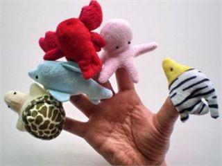  cute Ocean Biological. Finger Puppet.plush toys.childhood Education S4