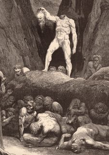 DANTES INFERNO GUSTAVE DORE BY THE HAIR JOURNEY HELL 13X19 PRINT