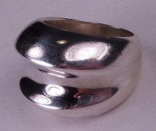 Fine Vintage Modernist Sterling Ring, Puig Doria Spain ‘50s
