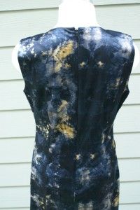  Silk Dress Size 10 Navy Floral Print Charmeuse Dorris Pleated