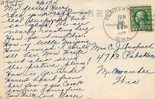 IA, Dunkerton, Iowa, RPPC, Main Street, Business Section, 1914 PM