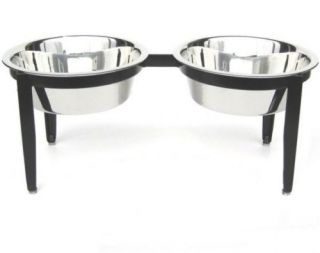 Indoor Outdoor Double Raised Dog Feeder Elevated Bowl