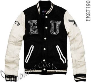 Ecko Unltd  Mens Varsity Jacket  XXL  Blank & White