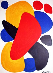 Alexander Calder Boomerang Stamp Signed Litho RARE See It Live