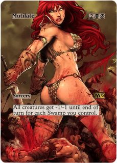 FOIL ALTERED ART SEXY MUTILATE M13 MAGIC THE GATHERING ♕